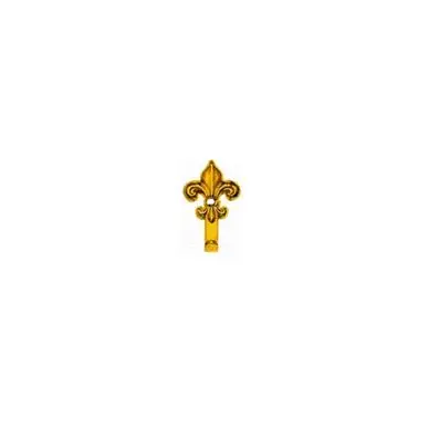 Crochet à tableau fleur de lys laitonné par 3 - CiviC Nouveauté