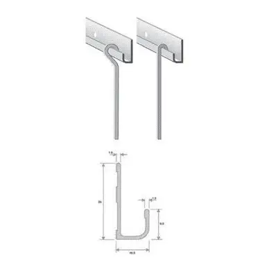 Cimaise Universelle 1,5 m Aluminium anodisé Argent - CiviC Bon Plan
