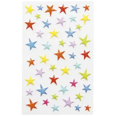 Expédié Aujourd'hui Autocollants relief Etoiles colorées - Maildor