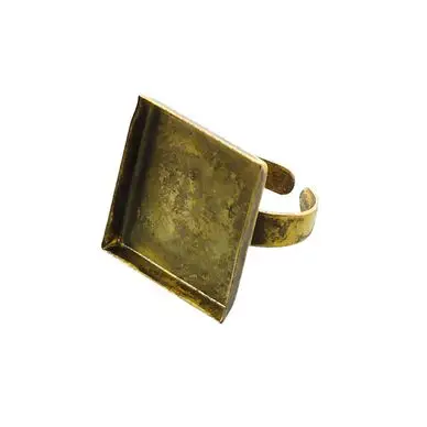 Bague plateau Carré creux Vieil Or 20 mm - Graine Créative Commander Vite