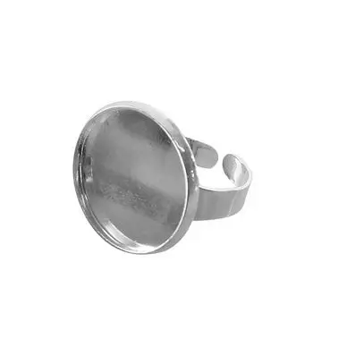Bague plateau Rond creux Argent 20 mm - Graine Créative Super Prix