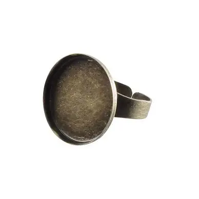 Bague plateau Rond creux Bronze 20 mm - Graine Créative Dernière Chance