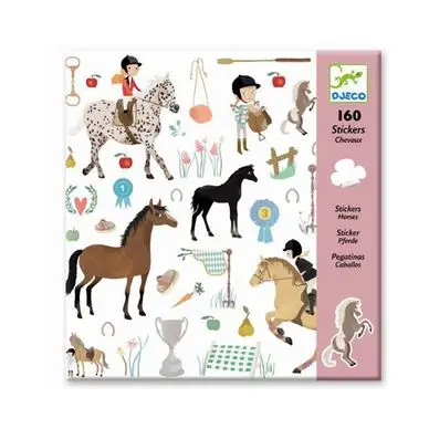 Stickers chevaux x 160 pcs - Djeco Promotion Saisonnière