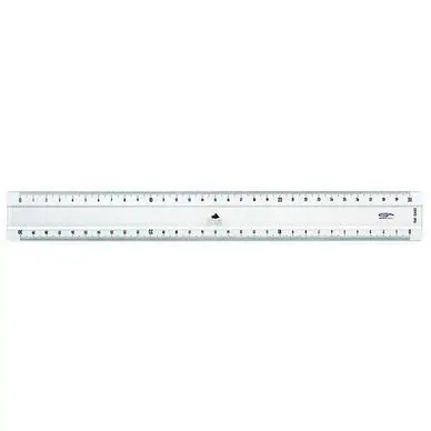 Règle transparente 2 biseaux 30 cm - Graphoplex Vente Flash