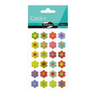 Stickers 3D Cooky thème fleurs - Maildor Offre Exclusive