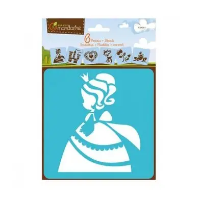 Pochoirs enfant princesses x 6 - Avenue Mandarine Expédition Rapide