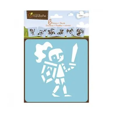 Produit De Marque Pochoirs enfant chevaliers x 6 - Avenue Mandarine