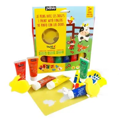 Peinture Tactilcolor 6 couleurs 20 ml - thème ferme - Pébéo Produit De Marque