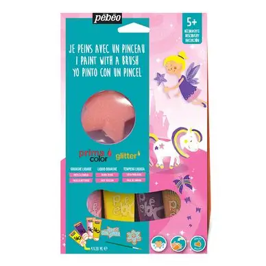 Bon Marché Peinture Primacolor 4 couleurs 20 ml - thème Fées - Pébéo