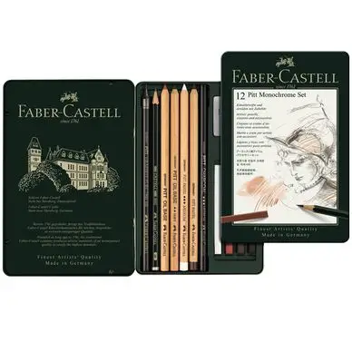 Set Pitt Monochrome pro 12 pièces - Faber-Castell Marque