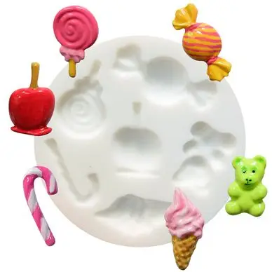 Livraison Express Moule en silicone pour miniatures thème bonbons - DTM