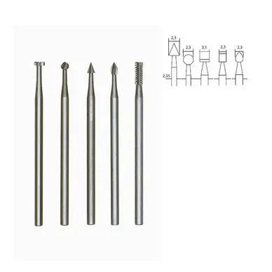 Embout de fraise en acier wolfram-vanadium - 5 pcs - Proxxon Bon Marché