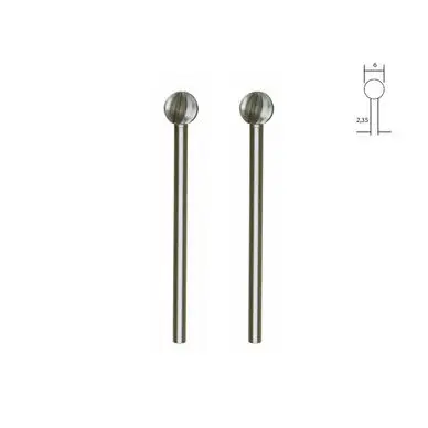 Embout de fraise en acier wolfram-vanadium - Boule Ø 6 mm - 2 pcs - Proxxon Acheter En Ligne