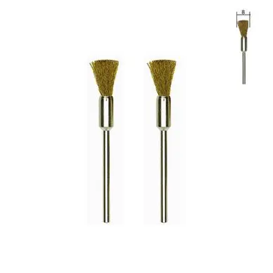 Réduction Brosse en laiton - Pinceau Ø 8 mm - 2 pcs - Proxxon
