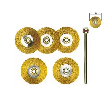 Top Vente Brosse en laiton - Disque Ø 22 mm - 5 pcs - Proxxon