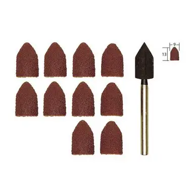 Capuchons abrasifs en corindon - Grain 80 et 150 Ø 9 mm - 10 pcs - Proxxon Satisfait Ou Remboursé