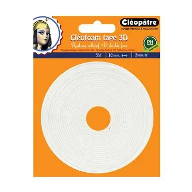Remise Adhésif double-face 3D ep. 2 mm Cléofoam - 10 mm x 5 m - Cléopatre