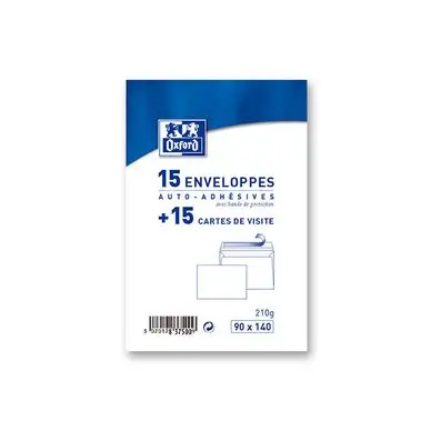 Commander Maintenant Carte de visite 9 x 14 cm + Enveloppe 15 pcs - Oxford