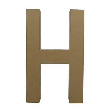 Vente Flash Objet en papier mâché lettre H fantaisie - Décopatch