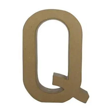 Objet en papier mâché lettre Q fantaisie - Décopatch Dernière Chance