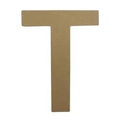 Acheter En Ligne Objet en papier mâché lettre T fantaisie - Décopatch
