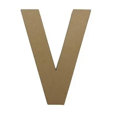 Objet en papier mâché lettre V fantaisie - Décopatch Commander Vite