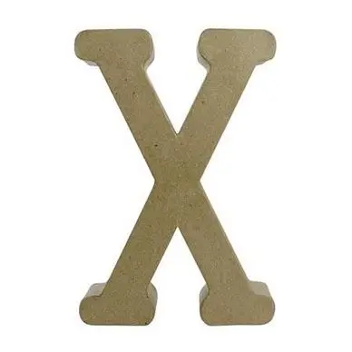 Promotion Saisonnière Objet en papier mâché lettre X fantaisie - Décopatch