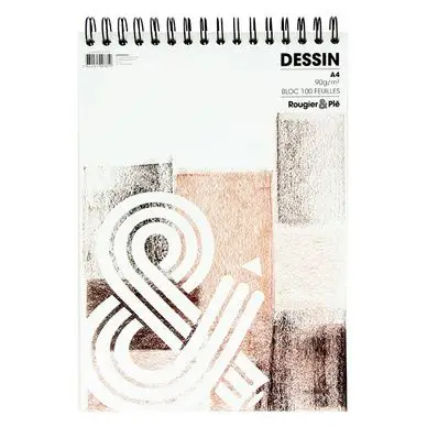 Bloc de papier croquis 90 g/m² - 100 feuilles - Rougier&Plé Haute Qualité