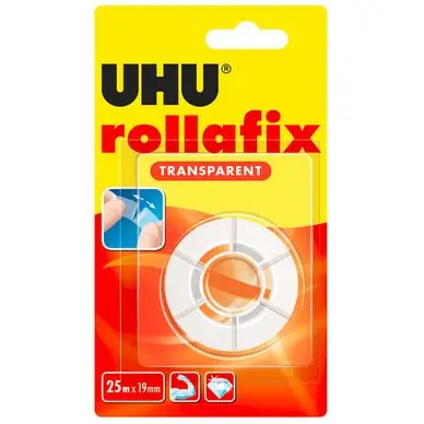 Solde Bande adhésive Rollafix transparent recharge 25 m x 19 mm - Uhu