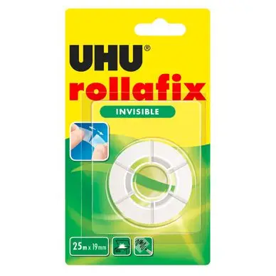 Bande adhésive Rollafix invisible recharge 25 m x 19 mm - Uhu Nouvel Arrivage