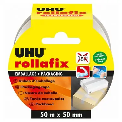 Pas Cher Ruban adhésif d'emballage transparent 50 m x 50 mm - Uhu