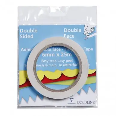 Nouvel Arrivage Adhésif double face transparent Rouleau 6 mm x 25 m - Goldline