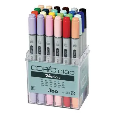 Marqueur à alcool double-pointe Ciao Set 24 couleurs - Copic Affaire À Saisir