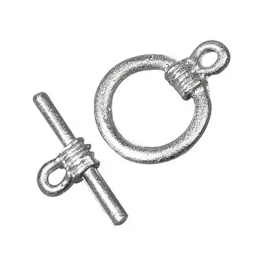 Fermoir en T argenté vieilli Ø 14 mm - Rayher Nouveauté