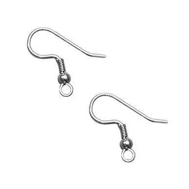 Prix Cassé Crochets d'oreilles en acier chirurgical 20 mm x 3 paires Couleur argent - Rayher