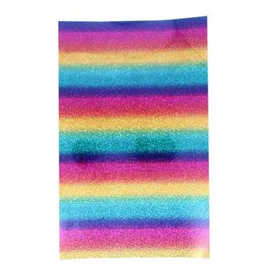 Film vinyle transfert textile thermocollant - Arc en ciel - 34 x 21 cm - Silhouette Meilleur Choix