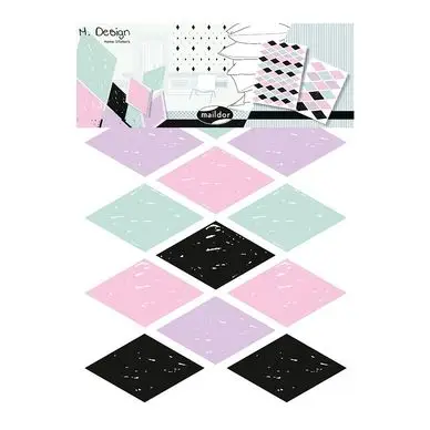 Populaire Stickers muraux M.Design losanges 2 planches - Maildor