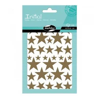 Gommettes Initial étoiles x 4 planches - Maildor Vente Directe