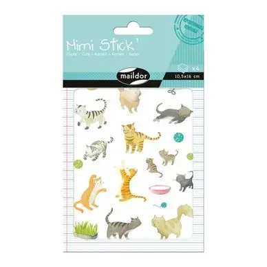 Gommettes Mimi Stick chats x 80 pcs - Maildor Offre Spéciale