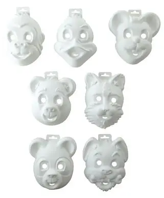 Promotion Masque blanc animal 1 pc - Graine Créative