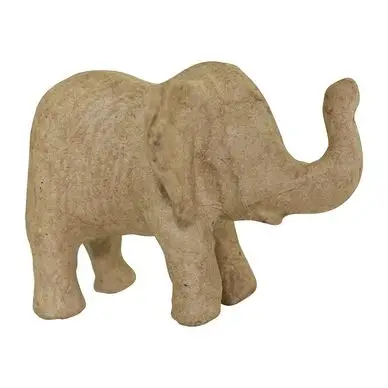 Objet en papier mâché éléphanteau 7 x 10 x 8 cm - Décopatch Dernière Chance
