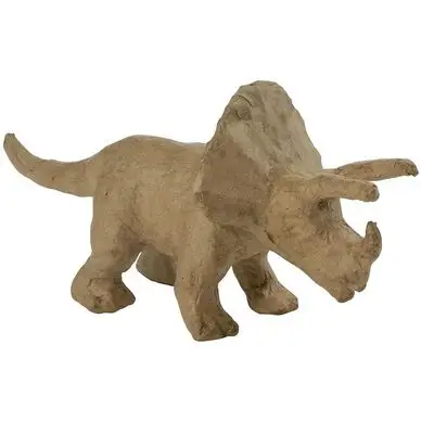 Objet en papier mâché tricératops 9 x 19 x 6 cm - Décopatch Offre Exclusive