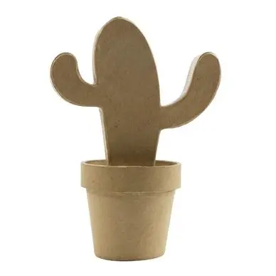 Haute Qualité Objet en papier mâché cactus méxicain 19 x 8 x 13,5 cm - Décopatch
