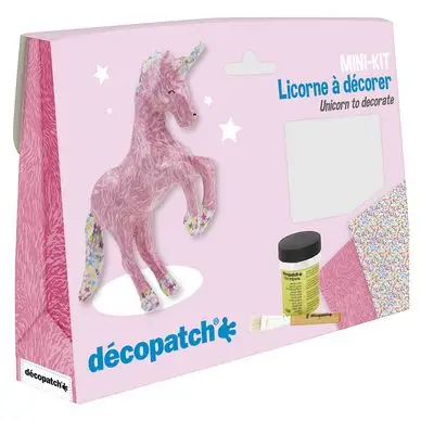 Licorne en papier mâché - Mini kit - Décopatch Promotion Saisonnière