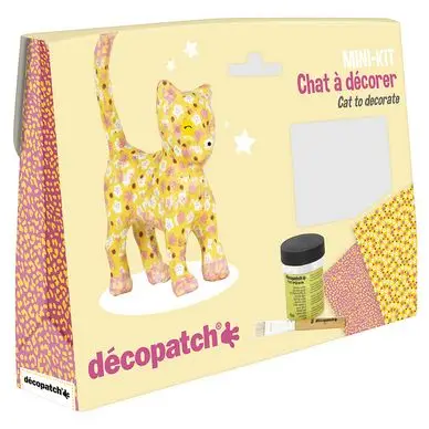 Meilleure Vente Chat en papier mâché - Mini kit - Décopatch