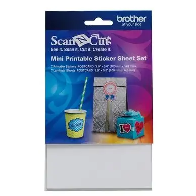 Feuilles pour mini-autocollants imprimables ScanNcut - Brother Super Prix