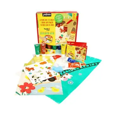 Authentique Peinture enfant - Je peins avec les doigts mini coffret atelier animaux - Pébéo