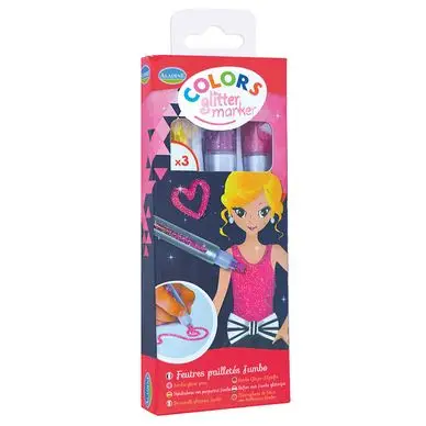 Offre Exclusive Feutre pailleté Colors glitter marker thème Fashion - Aladine