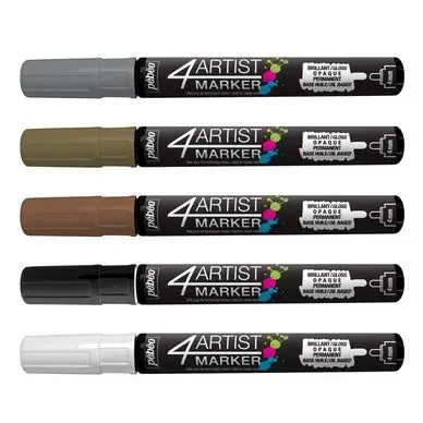 Produit De Marque Feutre peinture 4Artist Marker 4 mm - Assortiment métal - Pébéo