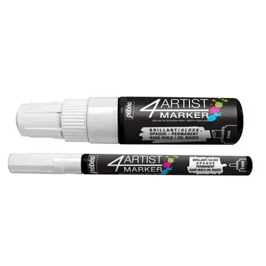 Feutre peinture 4Artist Marker - Blanc 2 et 8 mm - Pébéo Dernière Chance